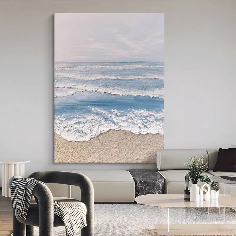 Coastal Wave Textured Canvas Art Homeandso