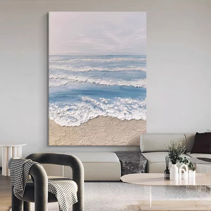 Coastal Wave Textured Canvas Art Homeandso
