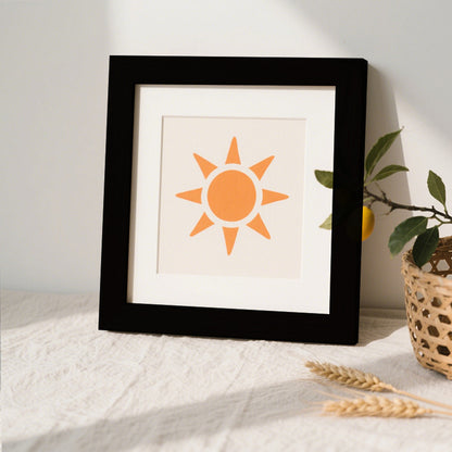 Minimalist Sun-Themed Art Print Frame