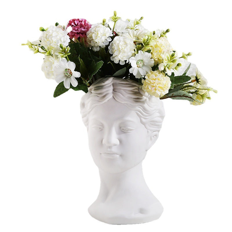 Decorative Ceramic Head Planter Homeandso