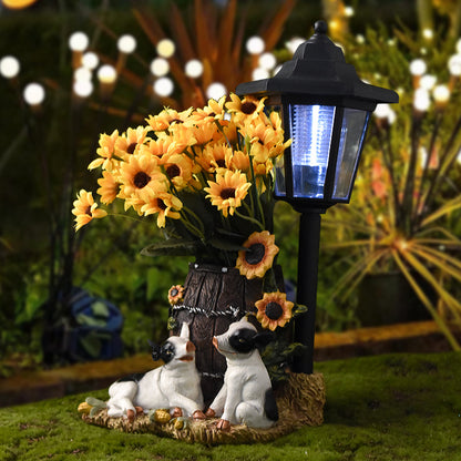 Decorative Garden Dog Lamp Homeandso