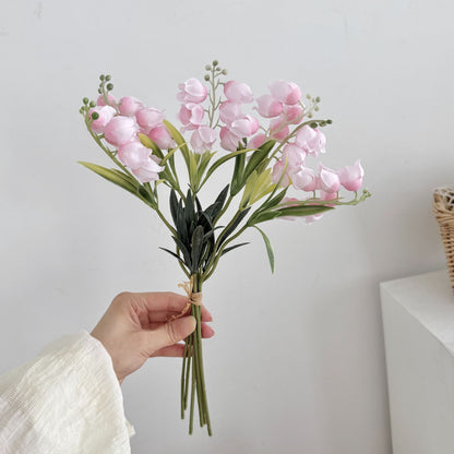 Lifelike Decorative Purple Floral Bouquet