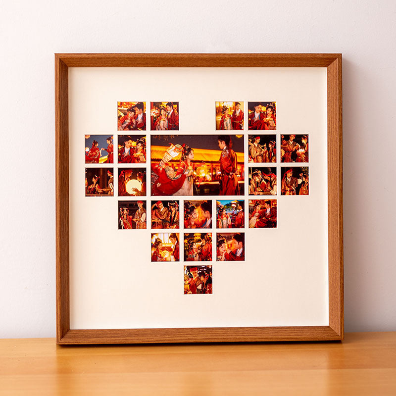 Herzförmiger Collage-Rahmen