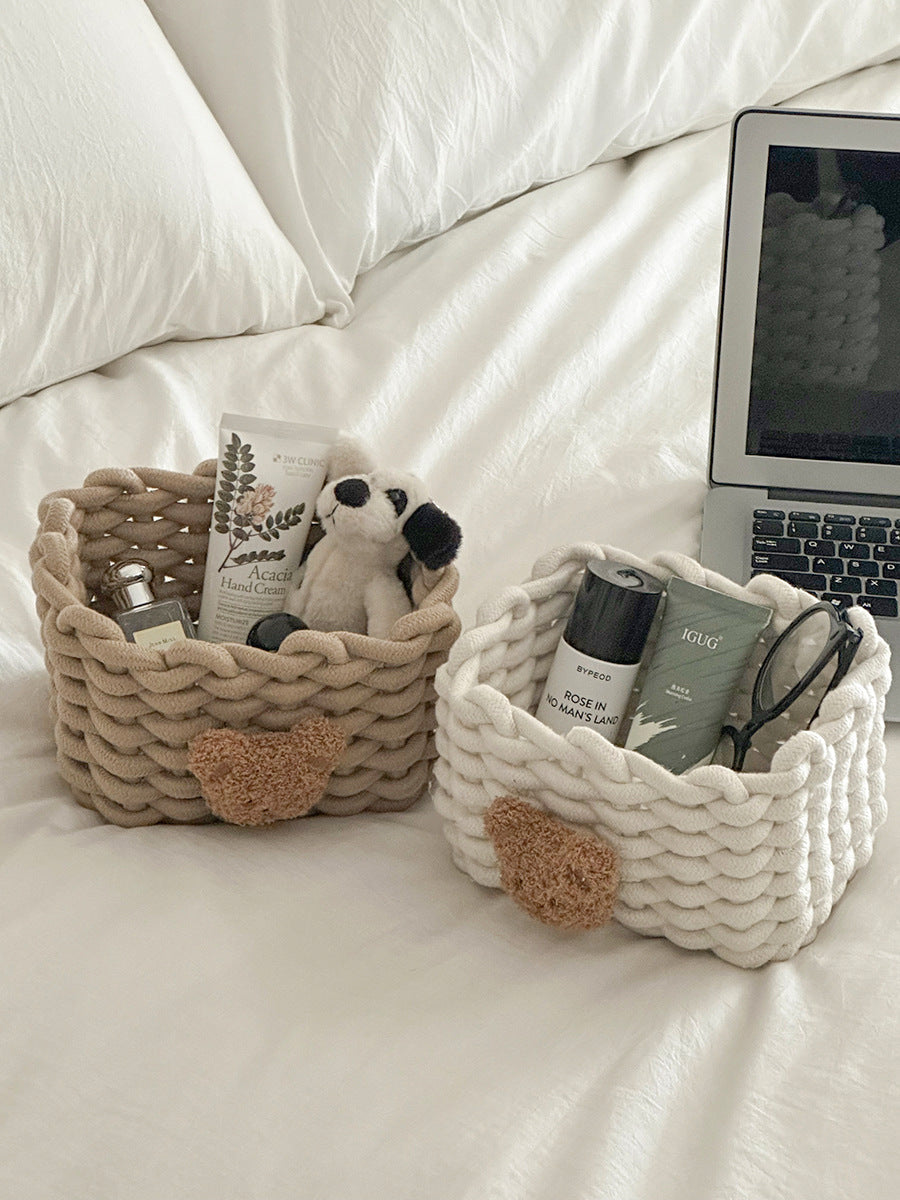Cozy Decorative Knitted Storage Basket
