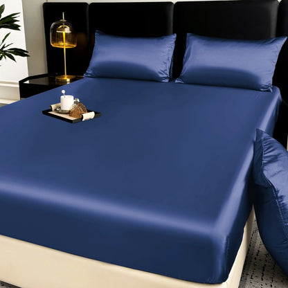 High-Thread Count Satin Bed Sheet Set