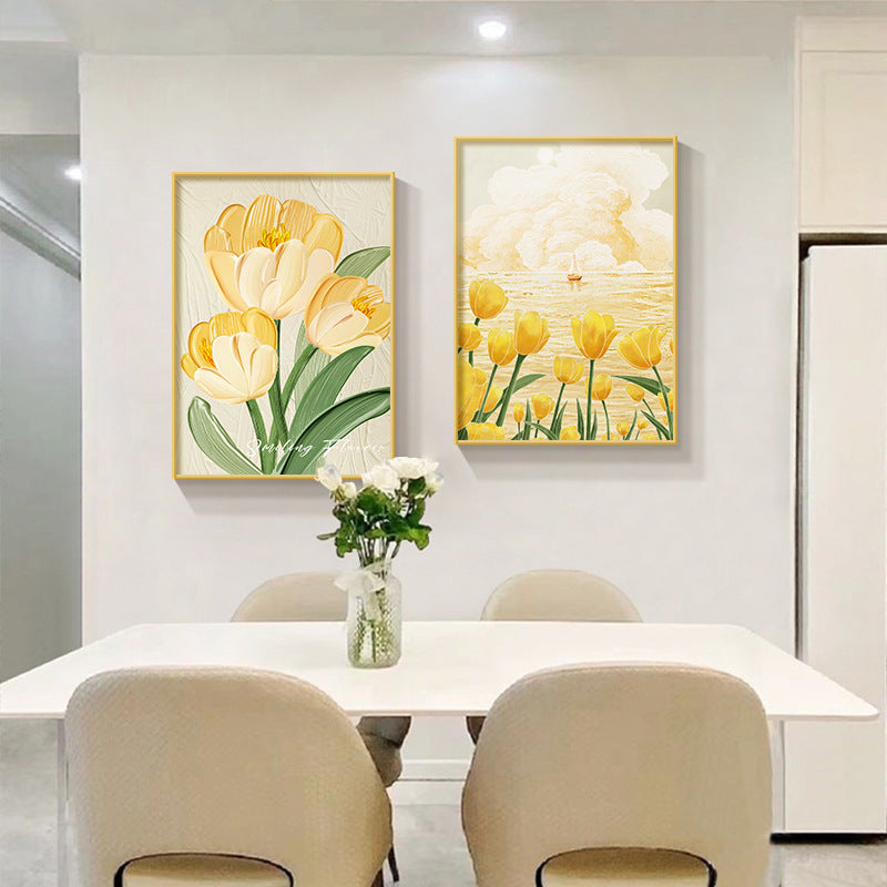 Framed Floral Canvas Artwork Homeandso