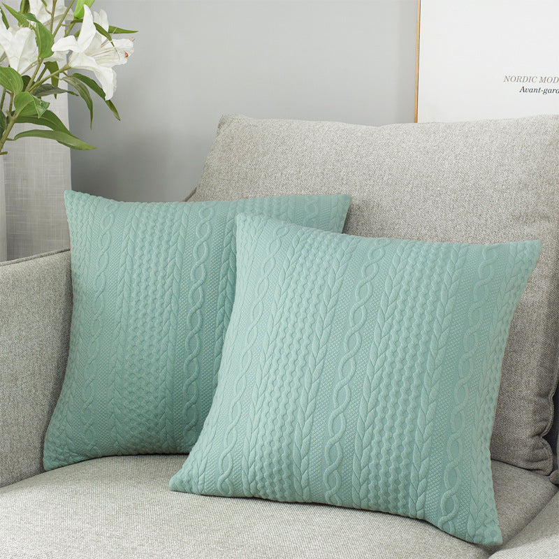 Textured Knit Decorative Pillow