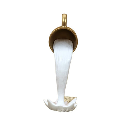 Cup Overflowing Creative Figurine Homeandso