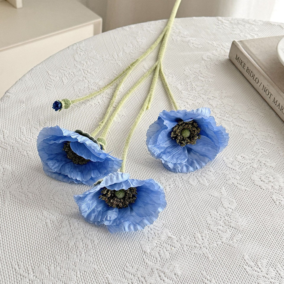Realistic Poppy Floral Bouquet for Home Decor