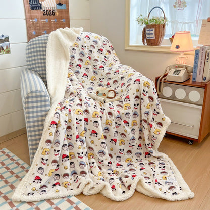 Plush Checkered Throw Blanket