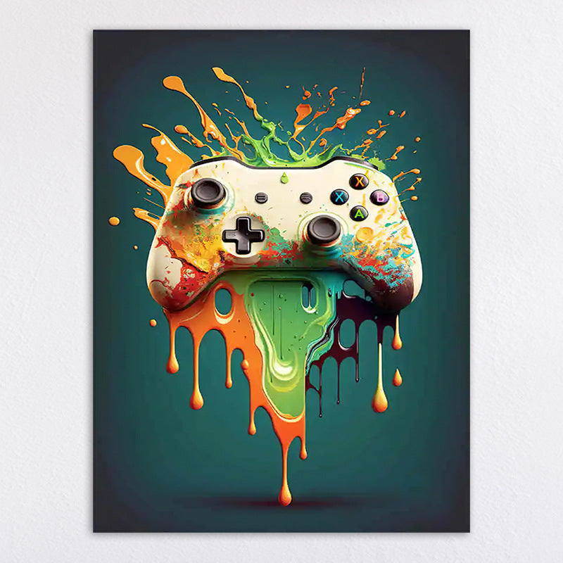 Vibrant Retro Gaming Console Art Print Homeandso