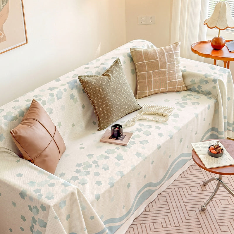 Elegant Floral Print Sofa Cover