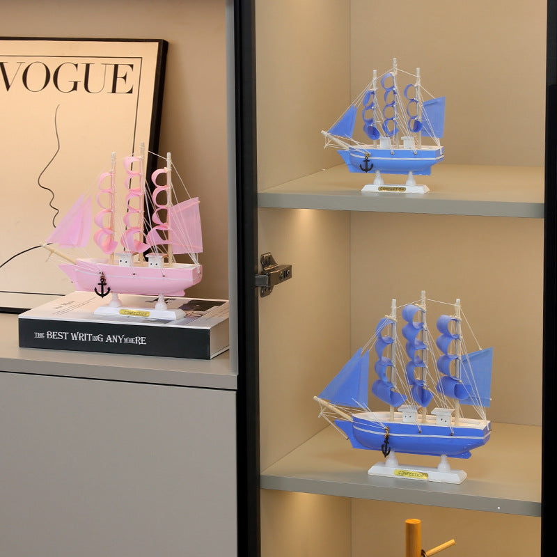 Decorative Nautical-Inspired Sailing Ship Model Homeandso