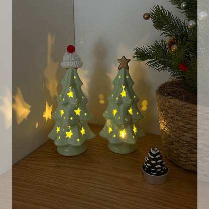 Decorative Ceramic Christmas Tree Lamp