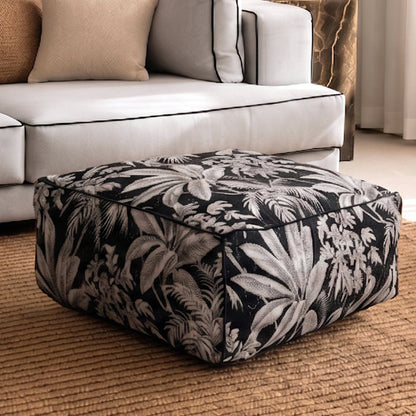 Floral Print Home Ottoman