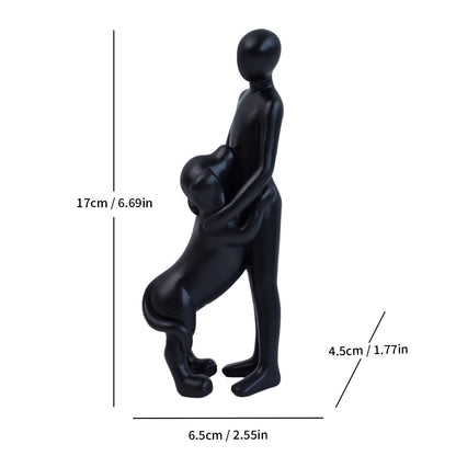 Abstract Couple and Dog Figurine Homeandso