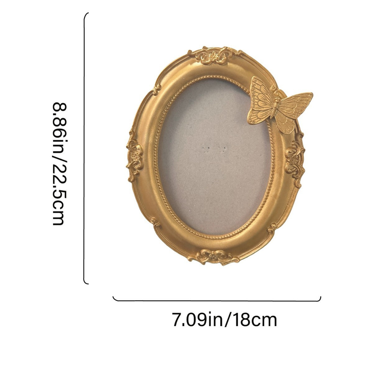 Elegant Oval Butterfly Picture Frame Homeandso