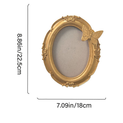 Elegant Oval Butterfly Picture Frame Homeandso