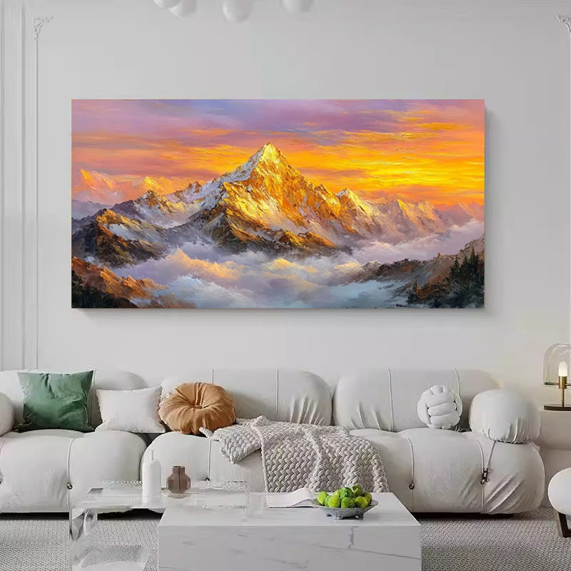 Majestic Mountain Sunset Canvas Art Homeandso