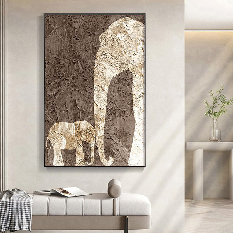 Textured Deer Silhouette Canvas Wall Art Homeandso