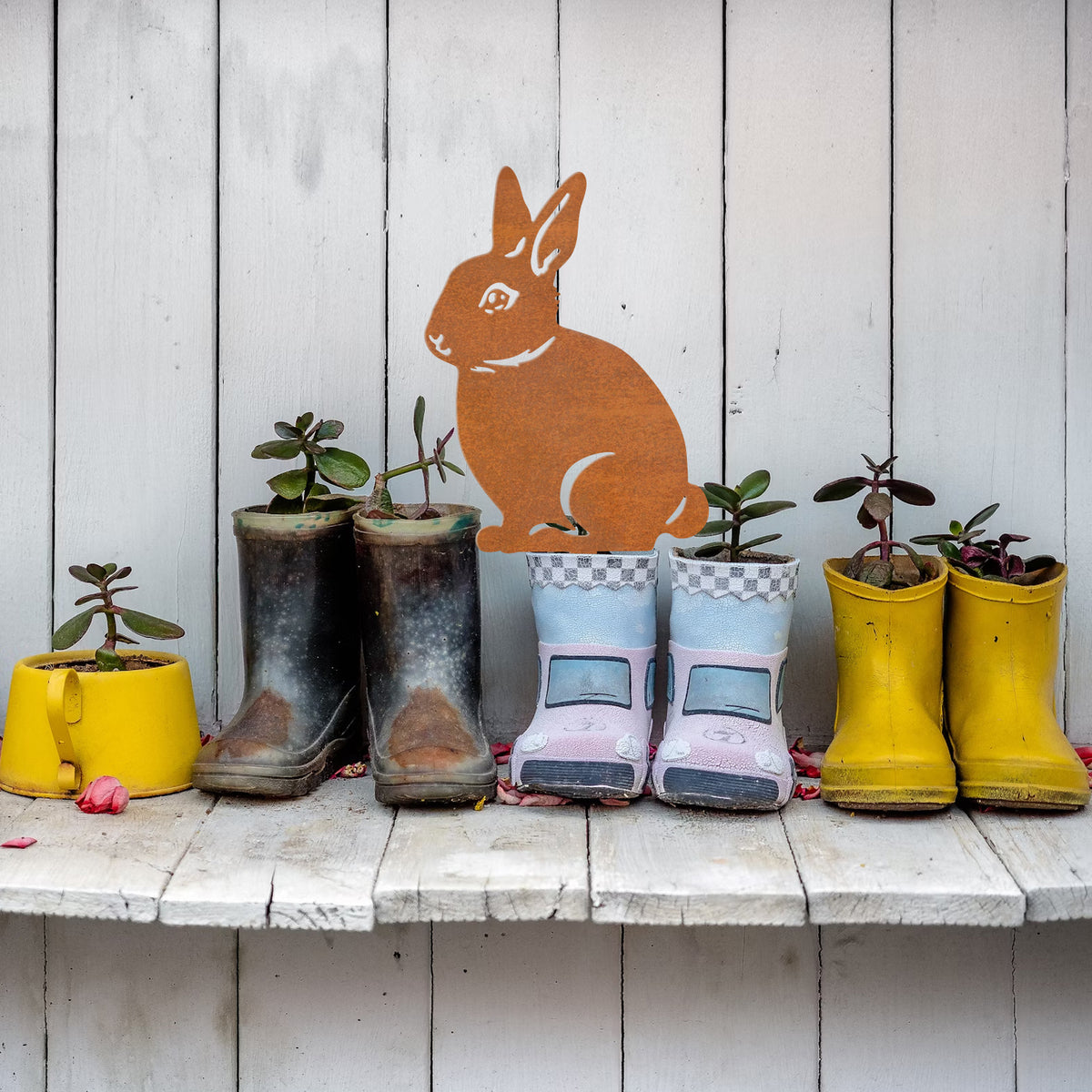 Decorative Rabbit Garden Stake Homeandso