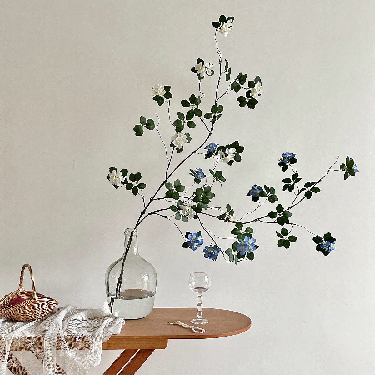 Decorative Faux Flower Branch Arrangement for Home