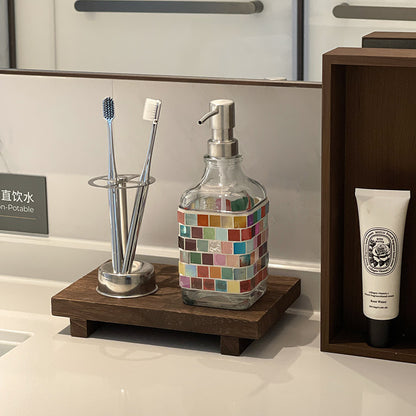 Artistic Glass Soap Dispenser Set
