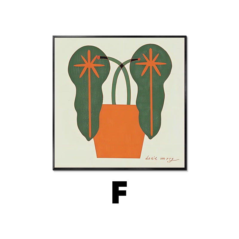 Abstract Plant-Themed Art Print Homeandso