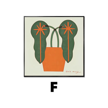 Abstract Plant-Themed Art Print Homeandso