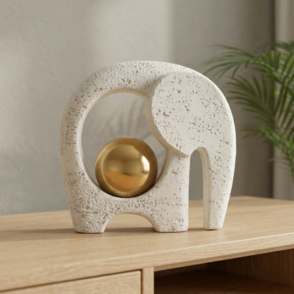 Modern Minimalist Elephant Sculpture