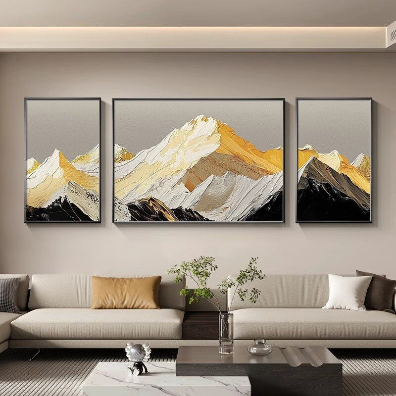 Three-Piece Mountain Landscape Canvas Art Set Homeandso