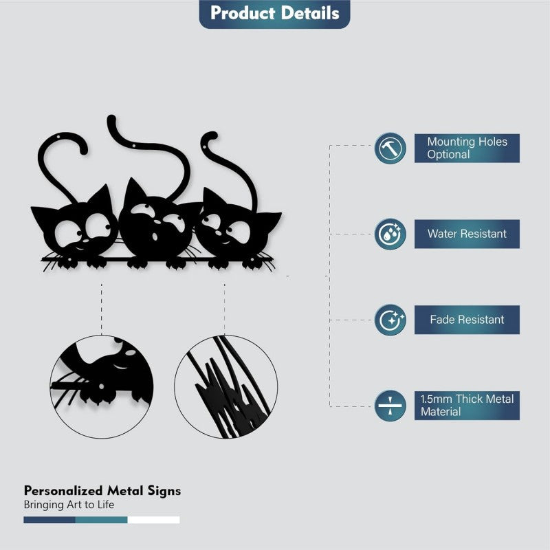 Cat-Themed Decorative Wall Art Homeandso