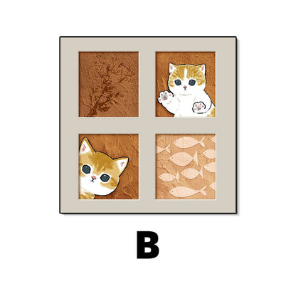 Decorative Framed Cat Artwork Homeandso