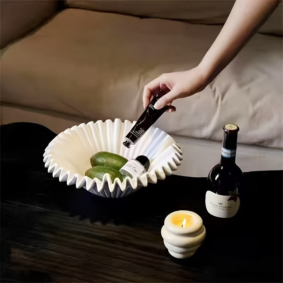 Decorative Fluted Ceramic Bowl Homeandso