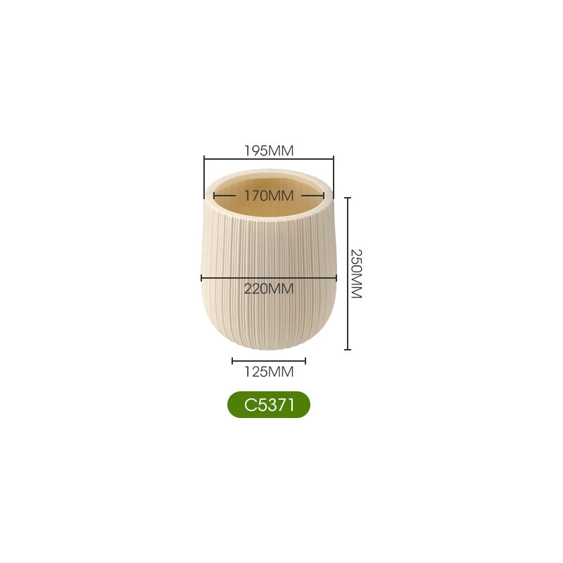 Homeandso Decorative Ribbed Ceramic Planter