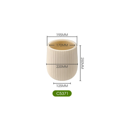 Homeandso Decorative Ribbed Ceramic Planter