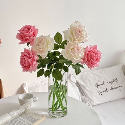 Realistic Silk Rose Stem for Home Decor