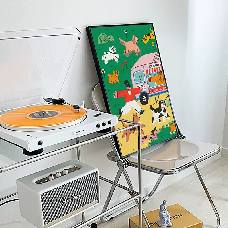 Whimsical Dog-Themed Wall Art Homeandso