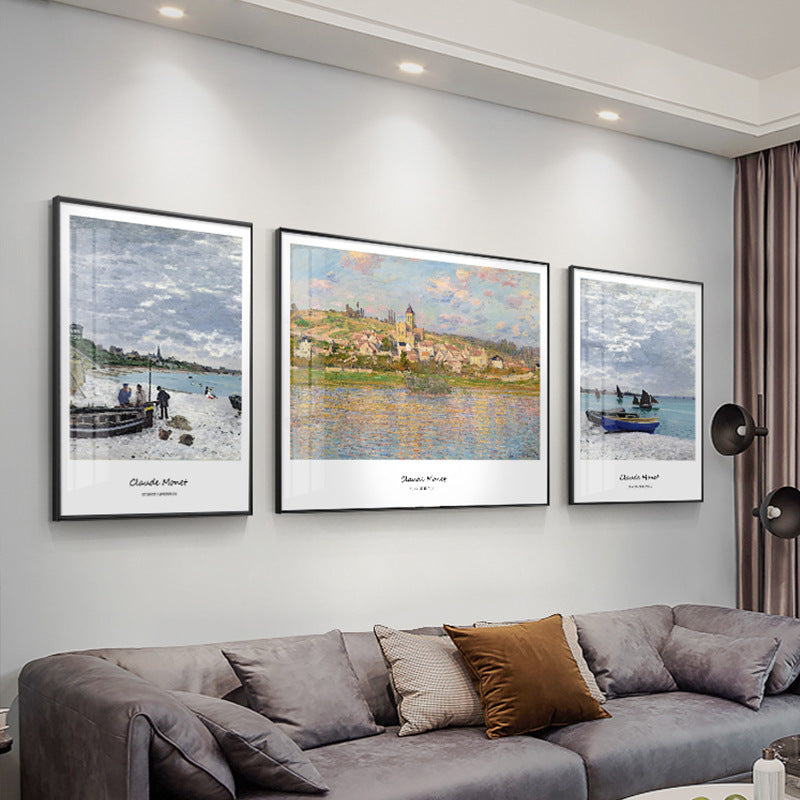 Framed Impressionist Landscape Art Set Homeandso