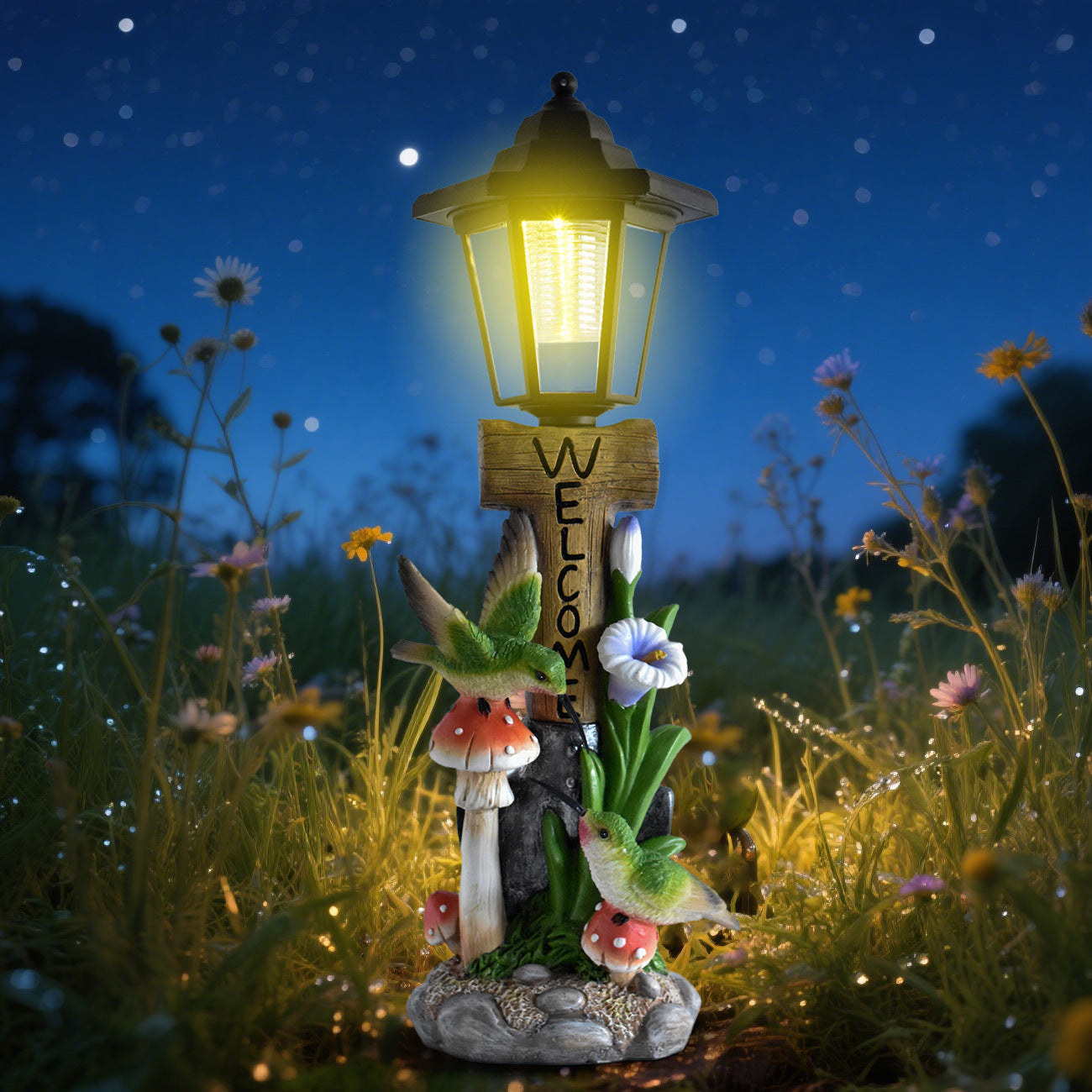 Decorative Frog Lantern Statue Homeandso