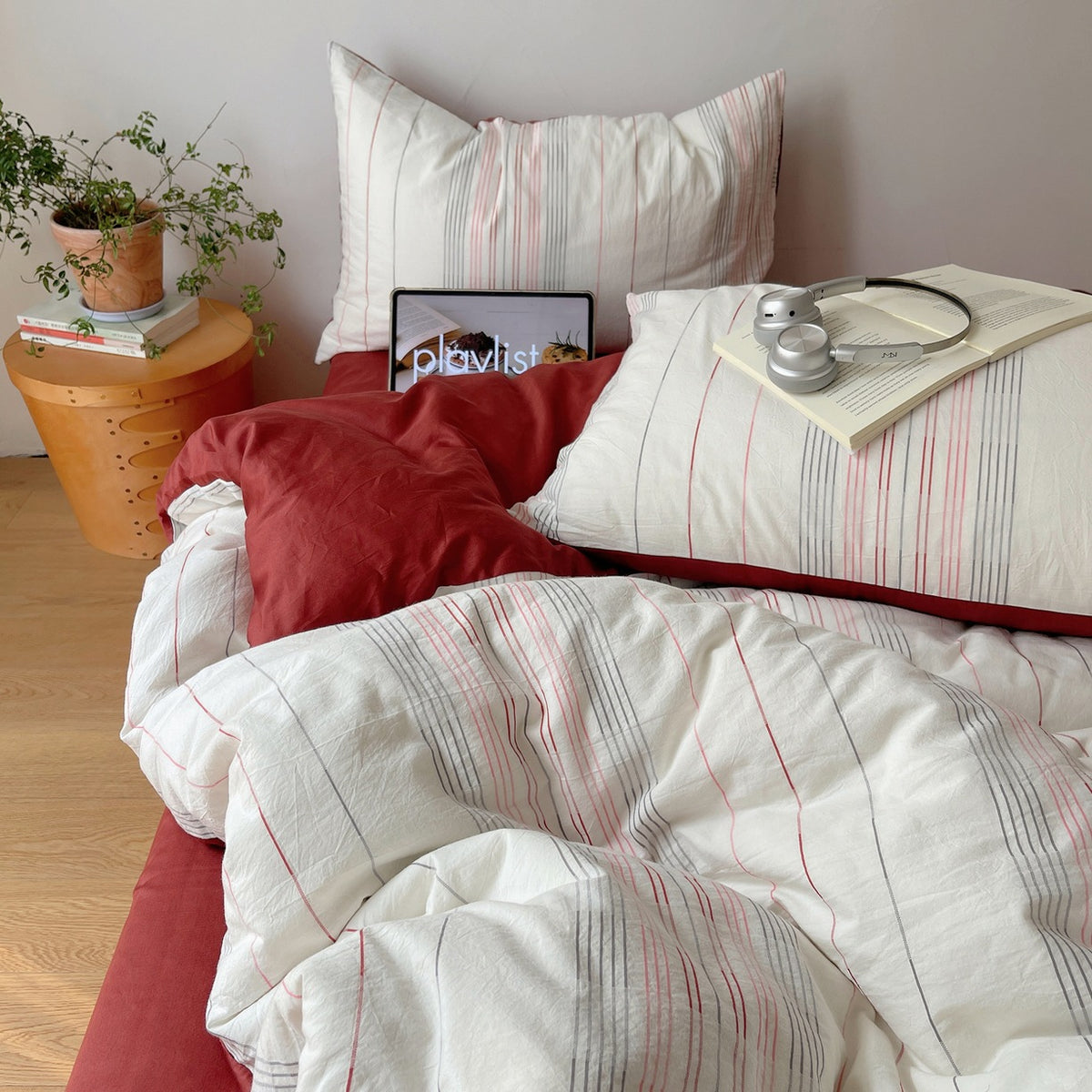 Decorative Soft Striped Duvet Cover Set Homeandso