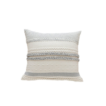 Textured Striped Decorative Cushion