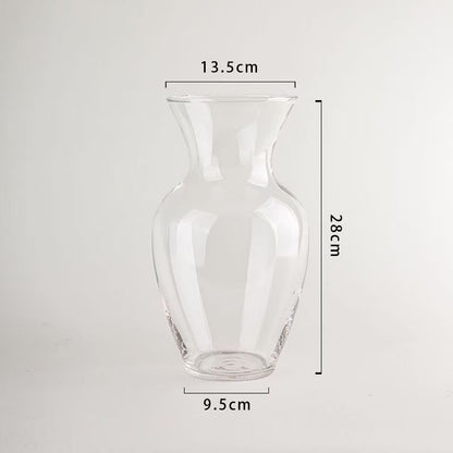 Elegante Glasblumenvase