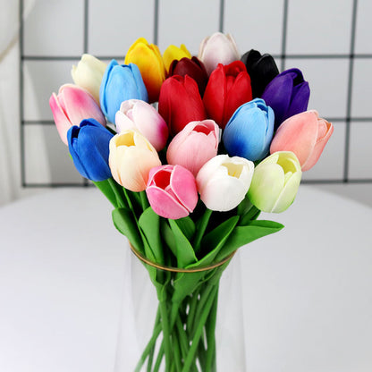 Realistic Faux Tulip Bouquet Arrangement