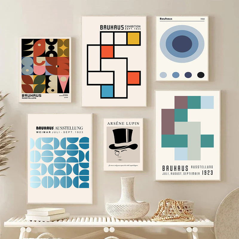 Bauhaus-Inspired Abstract Wall Art Print Homeandso