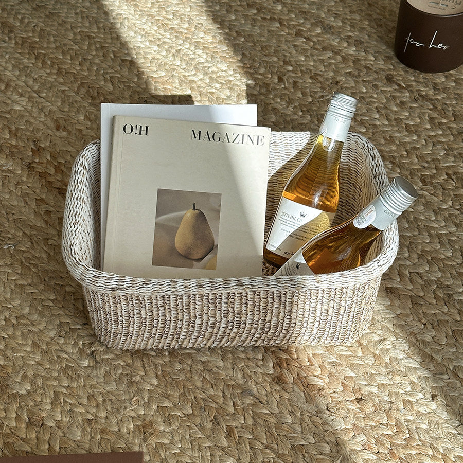 Handcrafted Natural Fiber Storage Basket