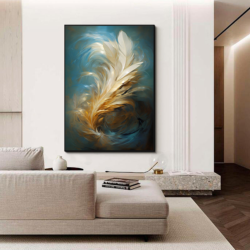Feather-Inspired Framed Artwork Homeandso
