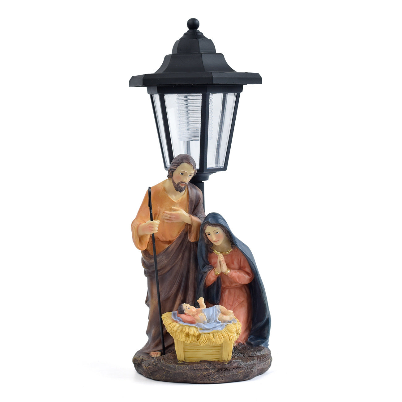 Decorative Nativity Scene Solar Lantern Homeandso