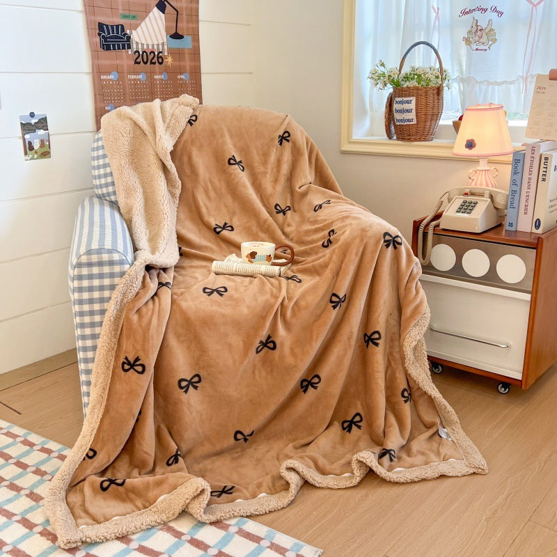 Plush Checkered Throw Blanket
