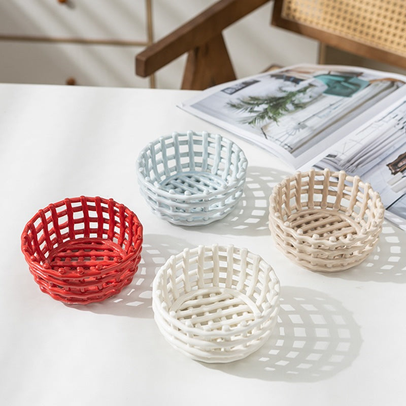 Elegant Decorative Woven Storage Bowl Homeandso